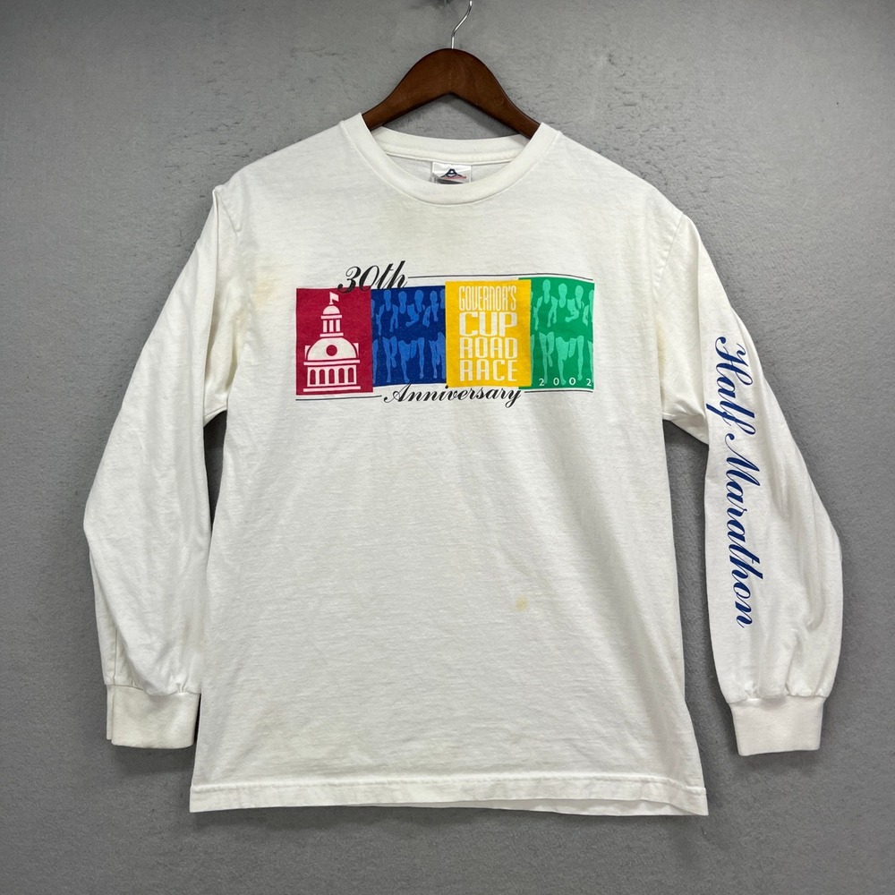 Vintage Governors Cup Race Alstyle Apparel T-Shirt Men Medium White 2002 Y2K Tee